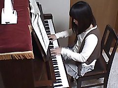 The ultra-cute youthfull teenager only came to practice her piano skills, and to get some lessons in toying the instrument. Her sloppy teacher has other ideas, and looks up her skirt, and dribbles at the glance of her knickers. His thumbs are shortly find