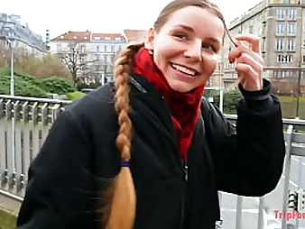 Kei & Arina Timid's European braids get a jism geyser in their enormous chinese backside