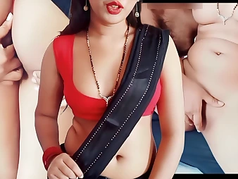 Watch Saree Bhabhi get her Indian pussy banged by Ganda while her cheating hubby watches in awe