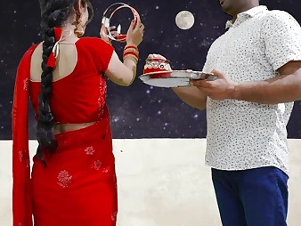 Your Priya's Highly first Karva Chauth: See Her Get Down & Sloppy with a Rock-hard Trouser snake Under the Sky