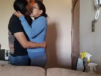 Watch Hot MILF stepson get inadequate after a long time stepmom increased by husband are out