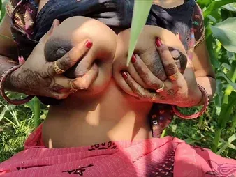 Desi Aunty shares say no to Indian village occurrence in vlog with meaty mammories and finger-kittling