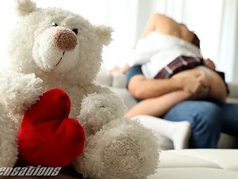 Microscopic college bird Athena Heart can't ways yon Chad Milky's monster beef whistle on Valentine's Day