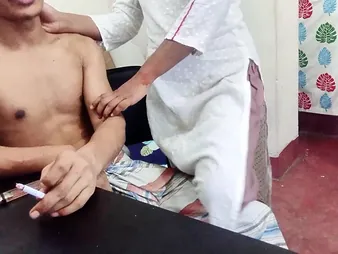 Hot Desi Wifey gets wild with will not hear of spouse's boss in part 1 of a inexact sex threesome